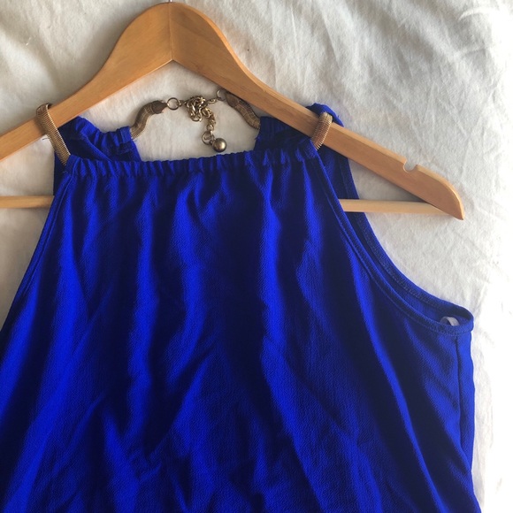 4/$20☀️NWOT a’gaci Tank w/ Gold Neckline - Picture 4 of 7